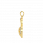 The Customized Couple Initials Gold Diamond Heart Pendant