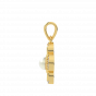 The Inflorescence Gold Diamond Pearl Pendant