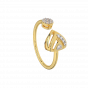 Christmas Moon Star Ring in Gold and Diamond