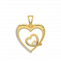 Like A Heartbeat Gold Diamond Heart Pendant