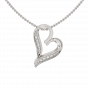 The Dazzle Heart Gold Diamond Heart Pendant