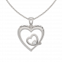 Like A Heartbeat Gold Diamond Heart Pendant