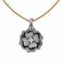 The Floral Fashion Diamond Pendant Set