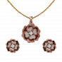 The Floral Fashion Diamond Pendant Set
