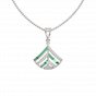 Diamond and Gold Christmas Enamel Pendant