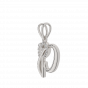 Letter P Heart Gold Diamond Pendant