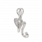 Letter N Heart Gold Diamond Pendant