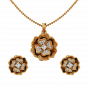The Floral Fashion Diamond Pendant Set