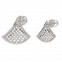 The Golden Lattice Diamond Stud Earrings