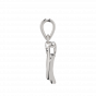 Letter P Heart Gold Diamond Pendant