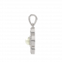 The Inflorescence Gold Diamond Pearl Pendant
