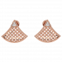 The Golden Lattice Diamond Stud Earrings