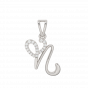 Letter N Heart Gold Diamond Pendant