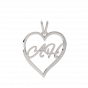 Get It Customized Couple Initials Gold Diamond Pendant