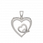 Like A Heartbeat Gold Diamond Heart Pendant