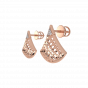 The Golden Lattice Diamond Stud Earrings