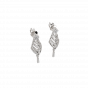 Diamond and Gold Christmas Tree Earrings