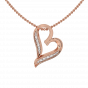 The Dazzle Heart Gold Diamond Heart Pendant