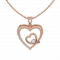 Like A Heartbeat Gold Diamond Heart Pendant