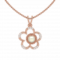 The Inflorescence Gold Diamond Pearl Pendant