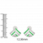 Diamond and Gold Christmas Enamel Earring