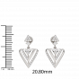 Diamond and Gold Christmas Triangle Earring