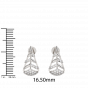 Christmas Tree Diamond and Gold Earring