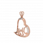 The Customized Couple Initials Gold Diamond Heart Pendant
