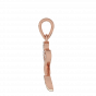 Letter N Heart Gold Diamond Pendant