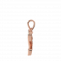 Letter M Heart Gold Diamond Pendant