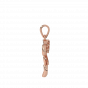 Letter K Heart Gold Diamond Pendant