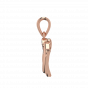 Letter P Heart Gold Diamond Pendant