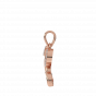 Alphabet R Heart Gold Diamond Pendant