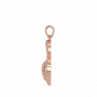 The Customized Couple Initials Gold Diamond Heart Pendant