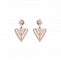 Diamond and Gold Christmas Triangle Earring