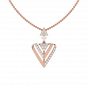 Diamond and Gold Christmas Triangle Pendant