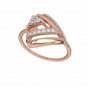 Diamond and Gold Christmas Triangle Ring