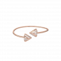Diamond and Gold Christmas Triangle Bracelet