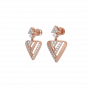 Diamond and Gold Christmas Triangle Earring