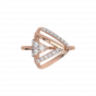 Diamond and Gold Christmas Triangle Ring