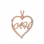 Get It Customized Couple Initials Gold Diamond Pendant