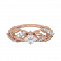 Diamond and Gold Christmas Star Ring