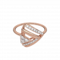 Diamond and Gold Christmas Triangle Ring