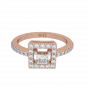 The Sweet Square Gold Diamond Ring