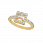 The Sweet Square Gold Diamond Ring