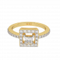 The Sweet Square Gold Diamond Ring
