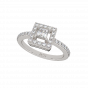 The Sweet Square Gold Diamond Ring