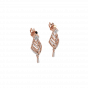 Diamond and Gold Christmas Tree Earrings