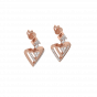 Diamond and Gold Christmas Triangle Earring