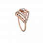 Diamond and Gold Christmas Triangle Ring